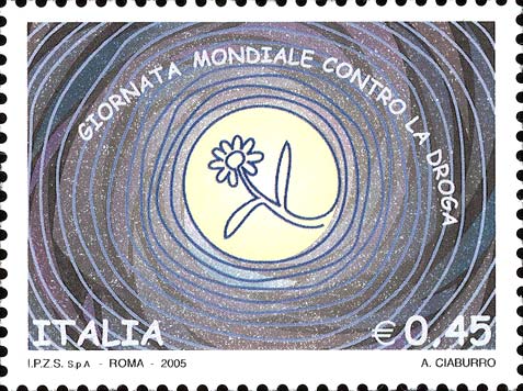 Francobollo Tunnel e Fiore -  2005