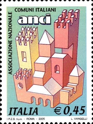 Francobollo Edifici Stilizzati -  2005