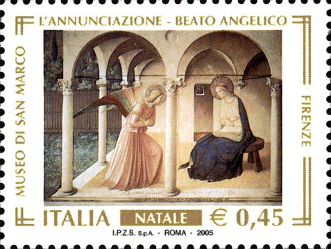 Francobollo Annunciazione, Opera di Beato Angelico -  2005