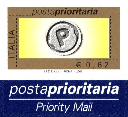 Francobollo Impronta della Lettera P -  2005