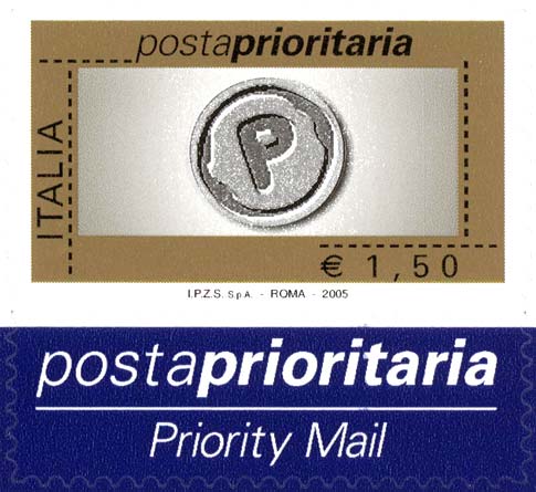 Francobollo Impronta della Lettera P -  2005