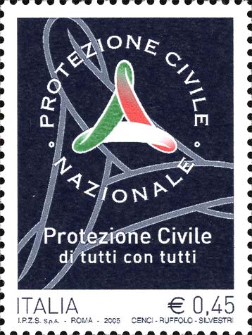 Francobollo Logo della Protezione Civile -  2005