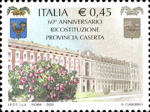 Francobollo Reggia di Caserta -  2005