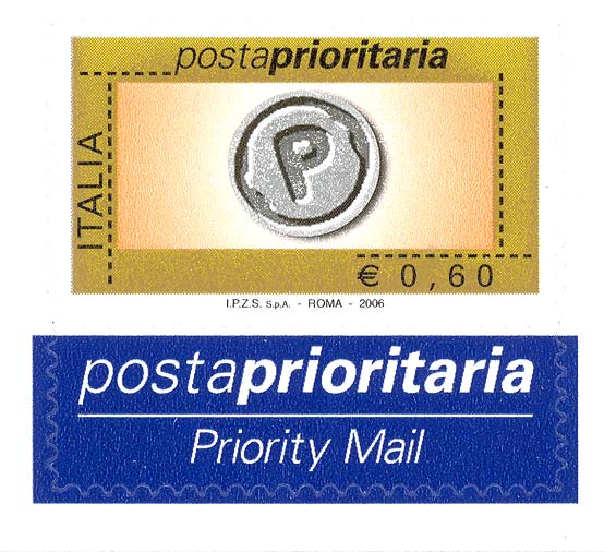 Francobollo Impronta della Lettera P -  2006