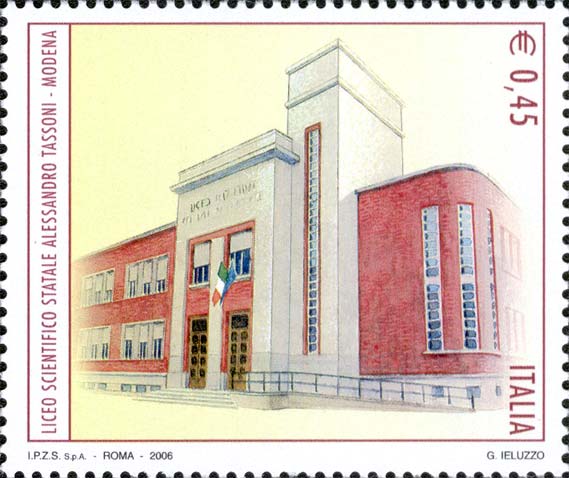 Francobollo Liceo Scientifico A.Tassoni -  2006