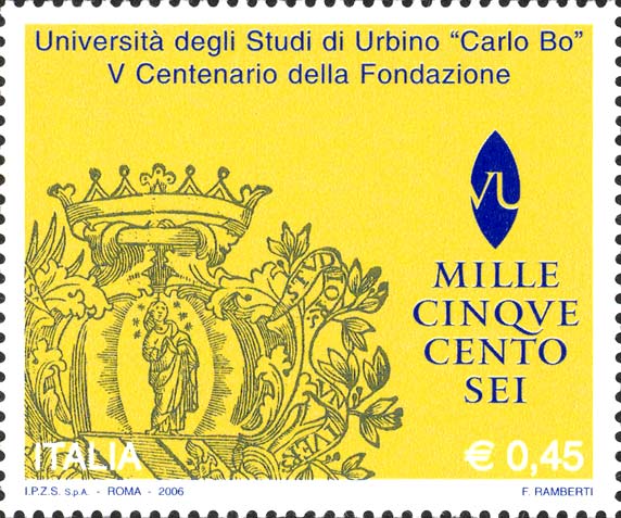 Francobollo Università degli Studi di Urbino -  2006