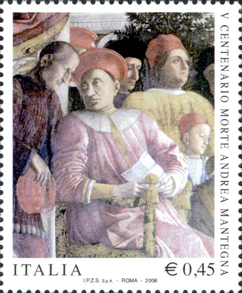 Francobollo Camera degli Sposi, Affresco di Andrea Mantegna -  2006