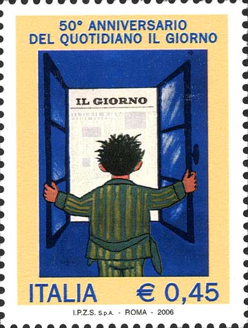Francobollo Manifesto del Quotidiano del 1956 -  2006