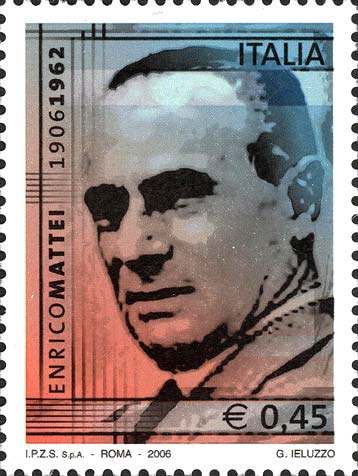 Francobollo Ritratto di Enrico Mattei -  2006