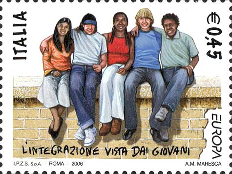 Francobollo Ragazzi di Diverse Razze -  2006