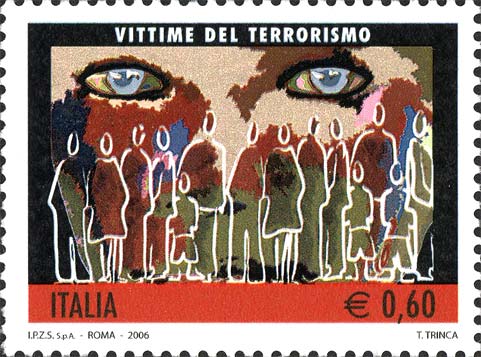 Francobollo Occhi e Sagome di Persone -  2006