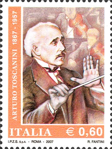 Francobollo Ritratto di Arturo Toscanini -  2007