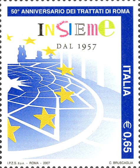Francobollo Pavimento del Palazzo del Campidoglio (Parte DX) -  2007