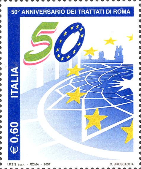 Francobollo Pavimento del Palazzo del Campidoglio (Parte SX) -  2007
