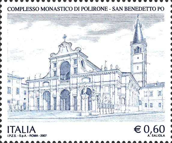 Francobollo Monastero di Polirone -  2007