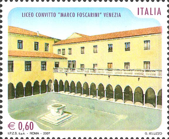 Francobollo Liceo Convitto Marco Foscarini, a Venezia -  2007