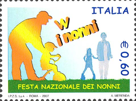Francobollo Nonni che Curano i Nipoti -  2007