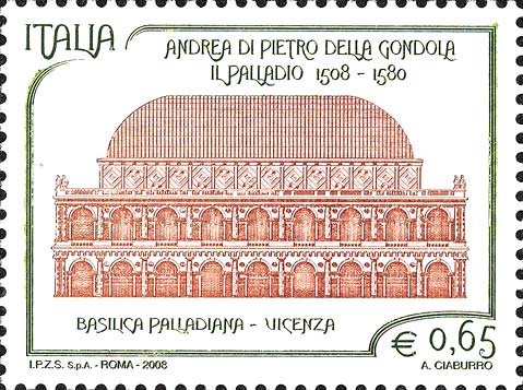 Francobollo Basilica di Vicenza -  2008