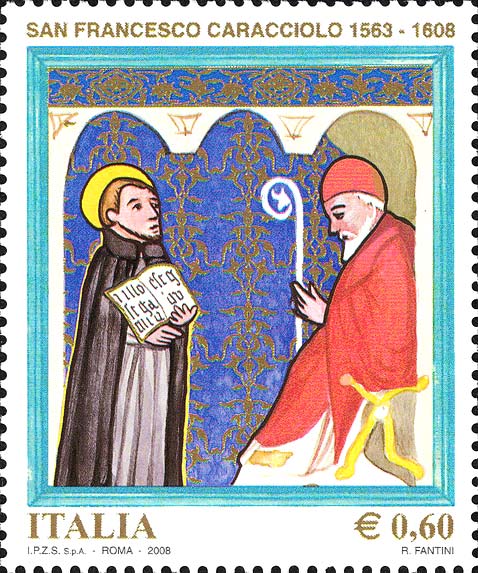Francobollo San Francesco Caracciolo e Papa Sisto V -  2008