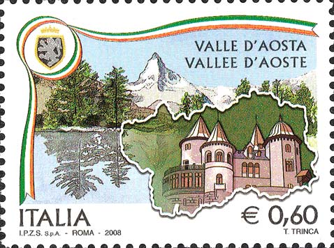 Francobollo Valle d'Aosta -  2008