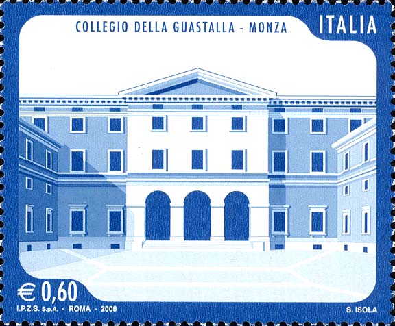 Francobollo Facciata del Collegio della Guastalla, a Monza -  2008