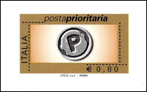 Francobollo Impronta della Lettera P -  2008
