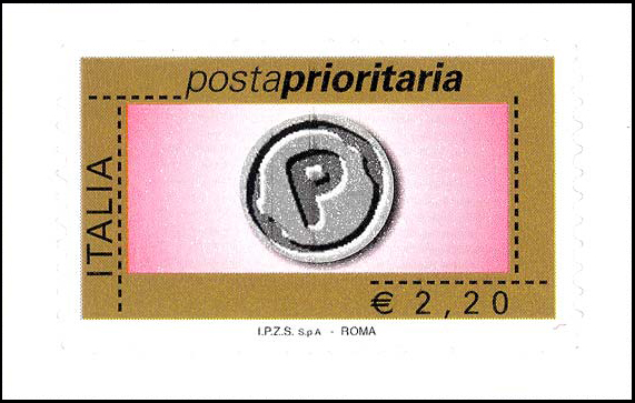 Francobollo Impronta della Lettera P -  2008