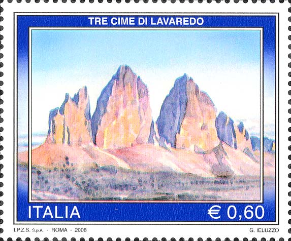 Francobollo Tre Cime di Lavaredo -  2008