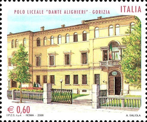Francobollo Liceo Dante Alighieri, a Gorizia -  2008