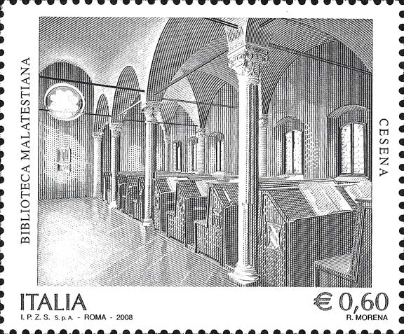 Francobollo Biblioteca Malatestiana -  2008