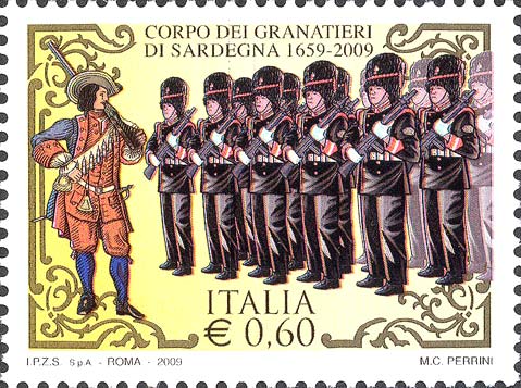 Francobollo Granatieri -  2009