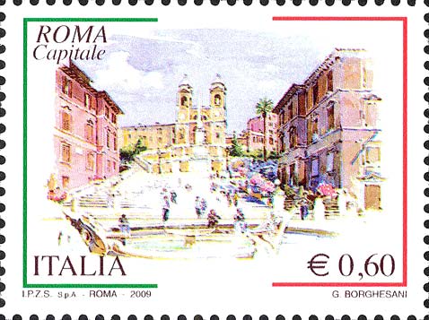Francobollo Piazza di Spagna -  2009