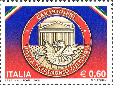 Francobollo Stemma del Comando dei Carabinieri per la Tutela del Patrimonio Culturale -  2009