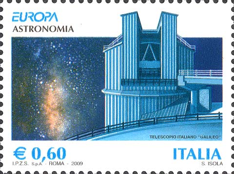 Francobollo Telescopio Galileo -  2009