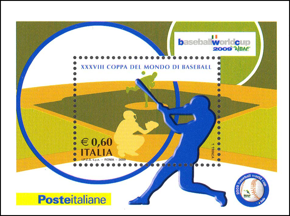 Francobollo Giocatori di Baseball (Blocco Foglietto) -  2009