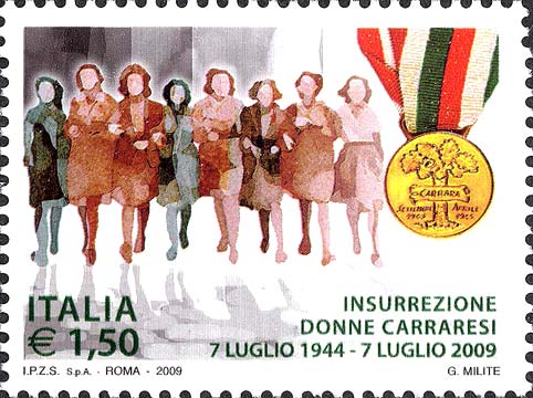 Francobollo Donne e Medaglia d'Oro al Valor Civile -  2009