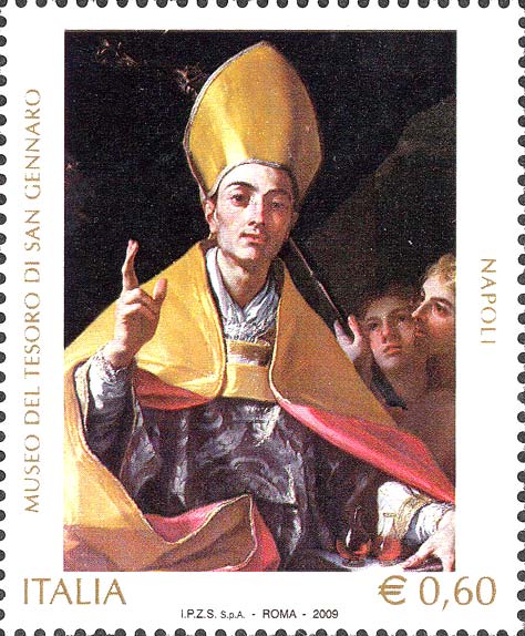 Francobollo Ritratto di San Gennaro, Opera di Francesco Solimena -  2009