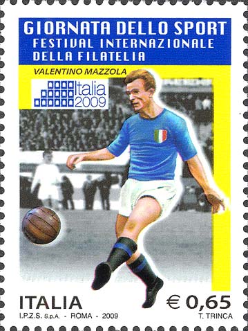 Francobollo Valentino Mazzola -  2009