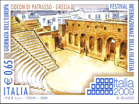Francobollo Odeon di Patrasso, Grecia -  2009