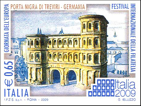Francobollo Porta Nigra di Treviri, Germania -  2009