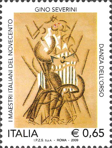 Francobollo Danza dell'Orso, Opera di Gino Severini -  2009