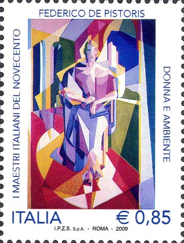 Francobollo Donna e Ambiente, Opera di Federico de Pistoris -  2009