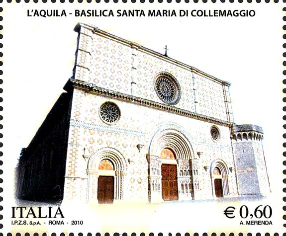 Francobollo Basilica di Santa Maria di Collemaggio -  2010