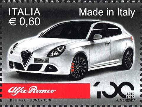 Francobollo Alfa Romeo Giulietta, Vettura del 2010 -  2010