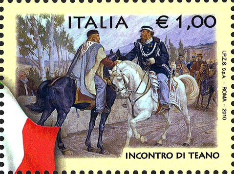 Francobollo Incontro di Teano -  2010