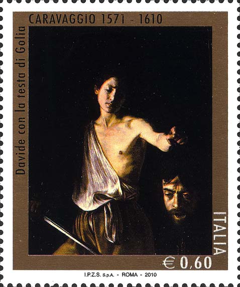 Francobollo Davide con la Testa di Golia -  2010