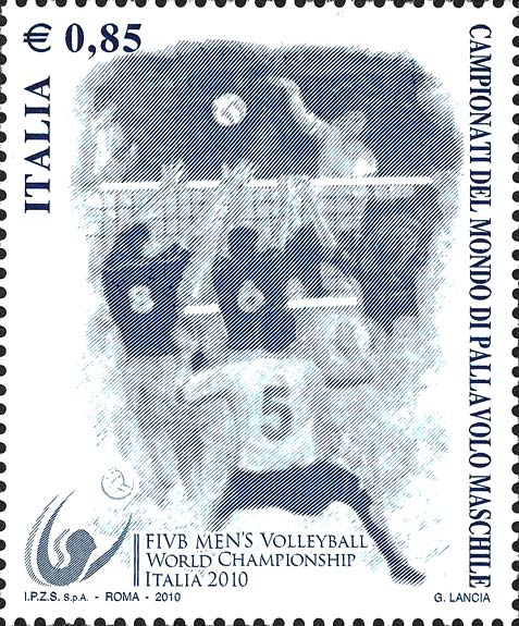 Francobollo Giocatori di Pallavolo -  2010