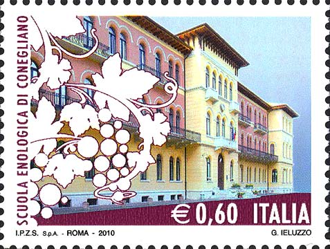 Francobollo Scuola Enologica di Conegliano -  2010