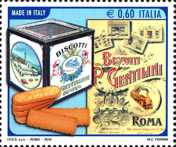 Francobollo Biscotti Gentilini -  2010