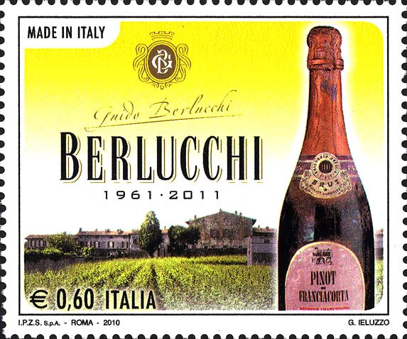Francobollo Vino Spumante Berlucchi -  2010